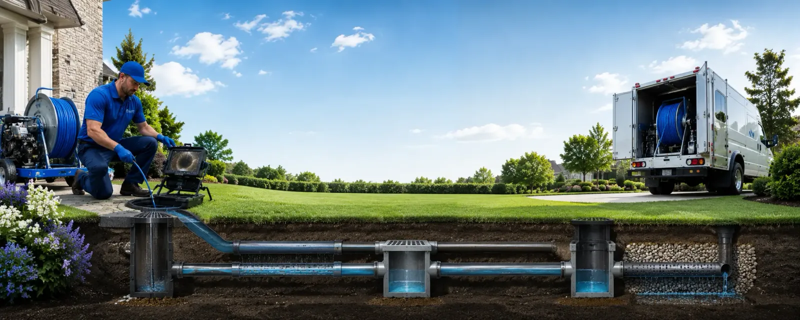 Outdoor drain cleaning information for Oakford, IL